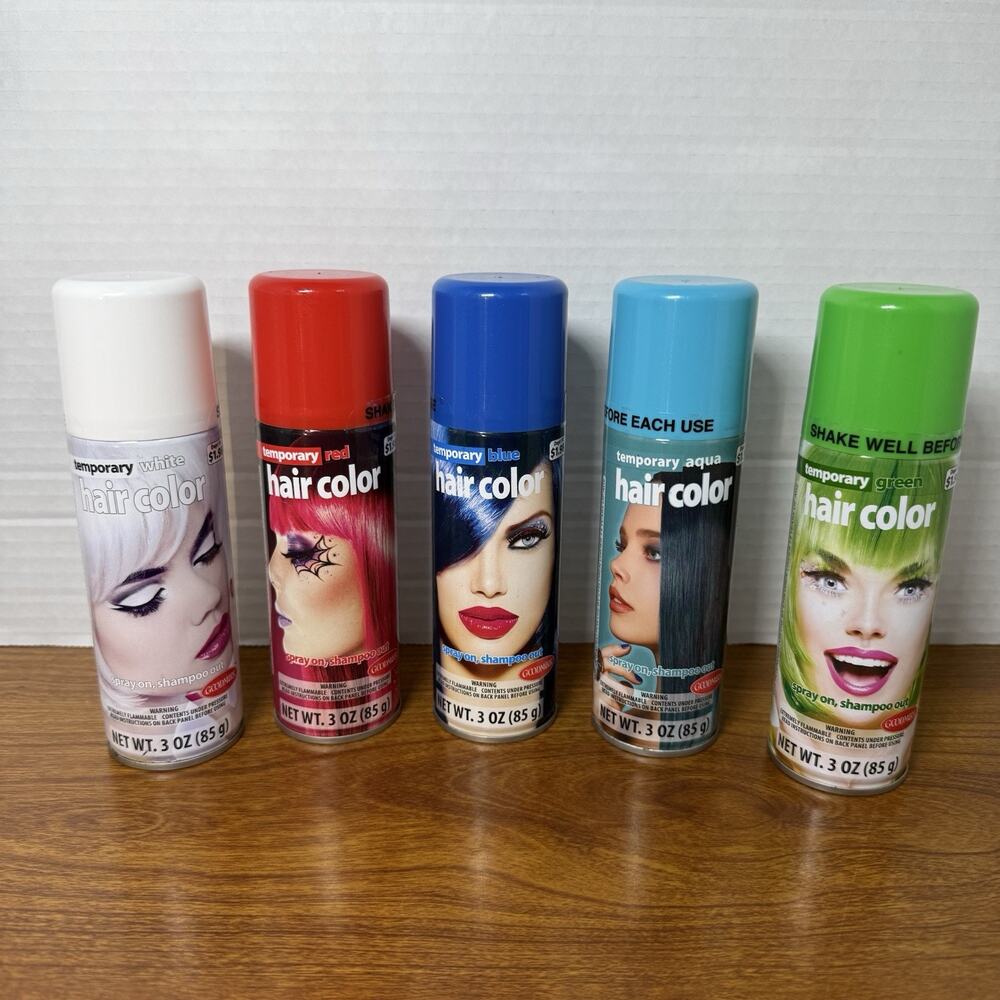 Goodmark Temporary Hair Color Spray On Shampoo Out 3 oz Set Of 5